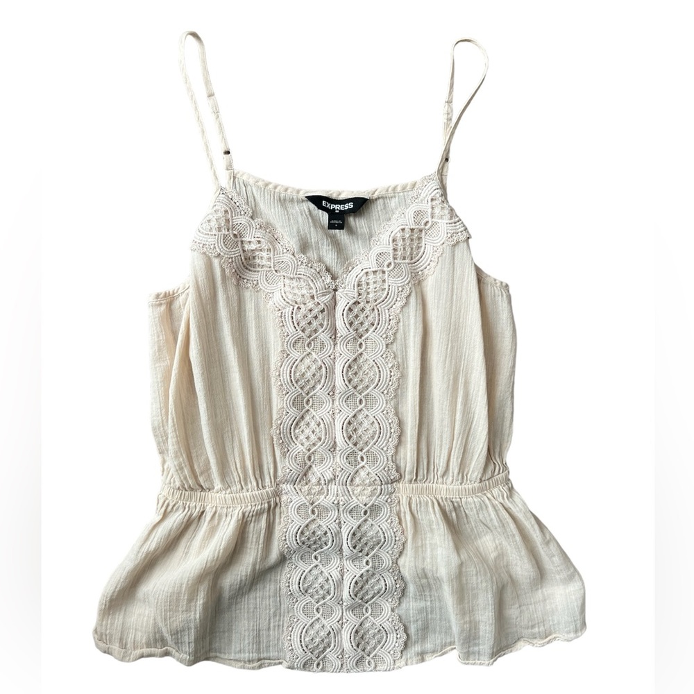 Express Cream Tank Top